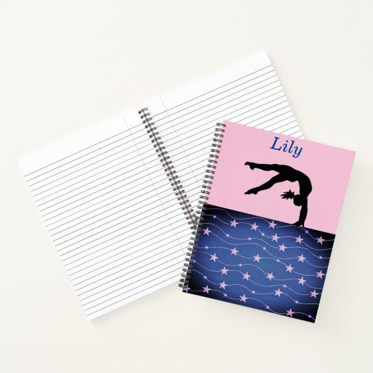 Gymnastik Stars Personalisiertes SpiralNotebook Notizblock (Innenseite)