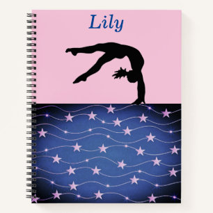Gymnastik Stars Personalisiertes SpiralNotebook Notizblock