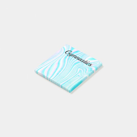 Gymnastik-Stationerie nach dem it notiert Post-it Klebezettel (angewinkelt)