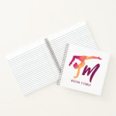Gymnastik Stationery | Monogramm erste Pose Notizblock (Innenseite)