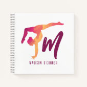 Gymnastik Stationery | Monogramm erste Pose Notizblock (Vorderseite)