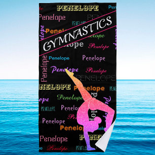Gymnastik Strandtuch mit Gymnastiknamen überall