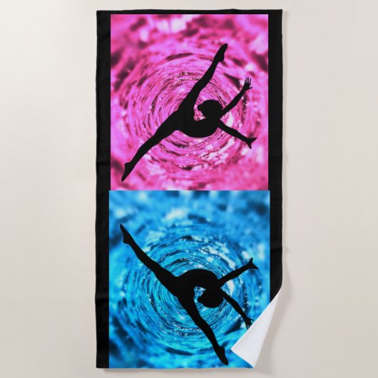 Gymnastik Strandtuch. Strandtuch (Vorderseite)