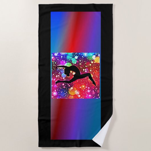 Gymnastik Strandtuch. Strandtuch (Vorderseite)