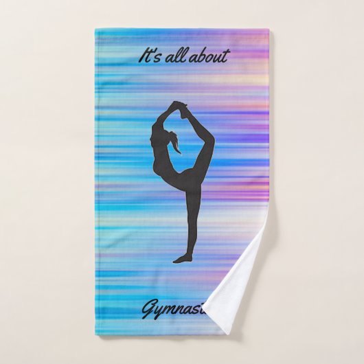 Gymnastik Streifen 3-teilige Handtuch Set mit / Ih (Handtuch)
