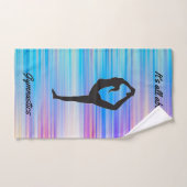 Gymnastik Streifen 3-teilige Handtuch Set mit / Ih (Handtuch)