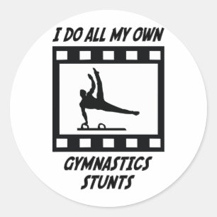 Gymnastik Stunts Runder Aufkleber