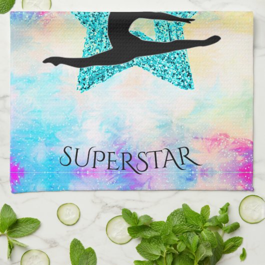 Gymnastik Superstar Geschirrtuch (Gefaltet)