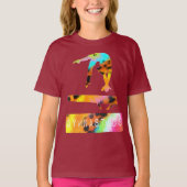 Gymnastik T - Shirt für Wild-Tier-Druckwaage (Vorderseite)