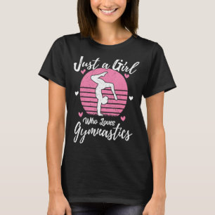 Gymnastik T-Shirt Lover Ein Mädchen, das Lieben Gy