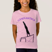 Gymnastik T - Shirt Uneven Bars Gigant mit Namen (Vorderseite)