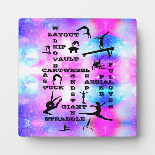 Gymnastik Tabletop Plaque mit Easel Fotoplatte (Vorderseite)