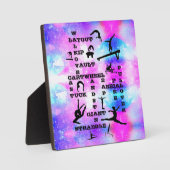 Gymnastik Tabletop Plaque mit Easel Fotoplatte (Vorderseite)