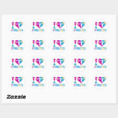 Gymnastik Tanz Cheer Stickers Liebe Herz (Blatt)