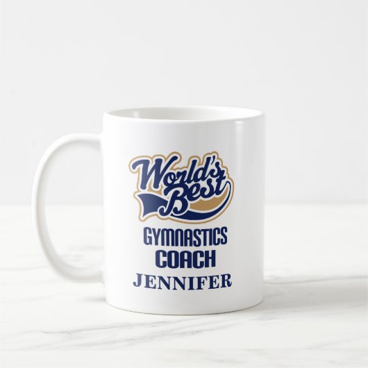 Gymnastik-Trainer-personalisiertes Tassen-Geschenk Kaffeetasse (Links)