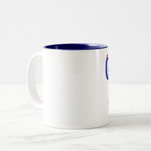 Gymnastik-Trainer Zweifarbige Tasse (Vorderseite Links)