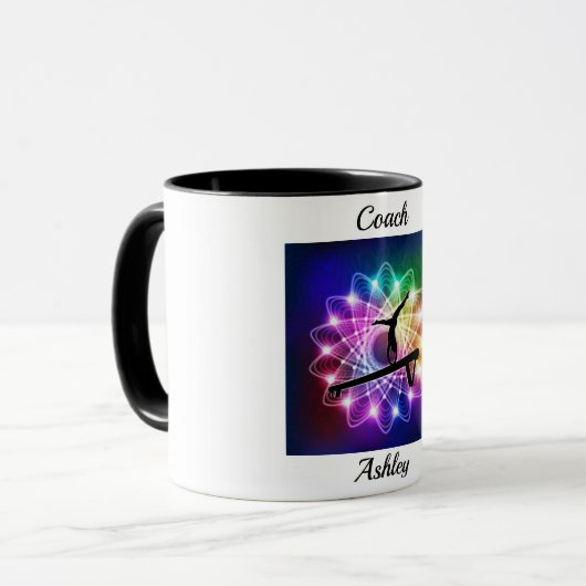 Gymnastik Trainerwaage personalisierte Mug Tasse (Vorderseite Links)