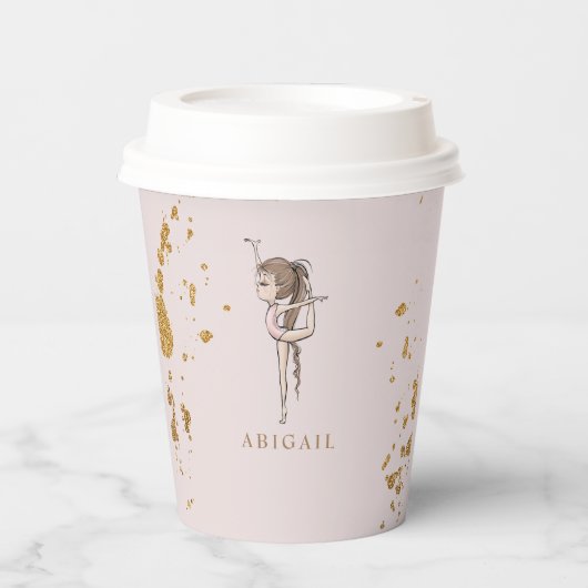 Gymnastik Tumble & Twirl Geburtstagsparty Pappbecher (Vorderseite)