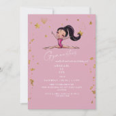 Gymnastik Tumble & Twirl Pink Geburtstagsparty Einladung (Vorderseite)