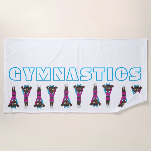 Gymnastik Tumbling Acrobat Gymnast Gym Coach Acro Strandtuch (Vorderseite)