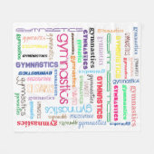 Gymnastik Typografie Fleecedecke (Vorderseite (Horizontal))