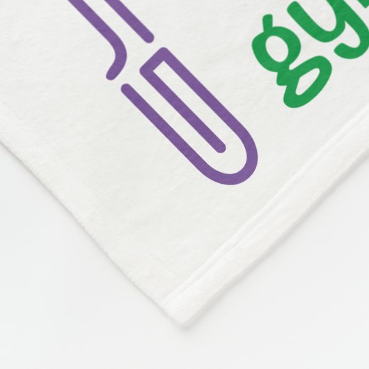 Gymnastik Typografie Fleecedecke (Ecke)