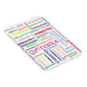 Gymnastik Typografie Flexibles Foto Magnet (Rechte Seite)