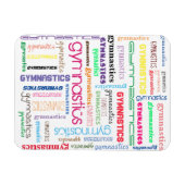 Gymnastik Typografie Flexibles Foto Magnet (Horizontal)