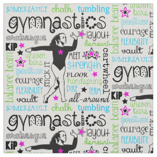 Gymnastik-Typografie-Gewebe Stoff