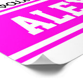 Gymnastik Typografie mit Monogramm Poster (Ecke)