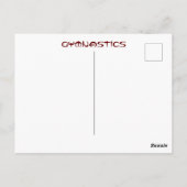 Gymnastik Typografie Postkarte (Rückseite)