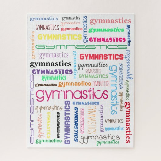 Gymnastik Typografie Puzzle (Vertikal)
