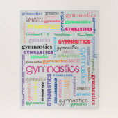 Gymnastik Typografie Puzzle (Vertikal)