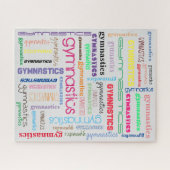 Gymnastik Typografie Puzzle (Horizontal)