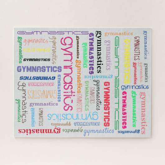 Gymnastik Typografie Puzzle (Horizontal)