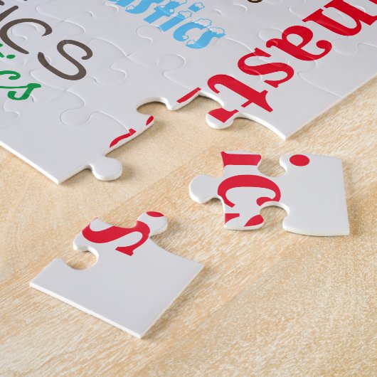 Gymnastik Typografie Puzzle (Seite)