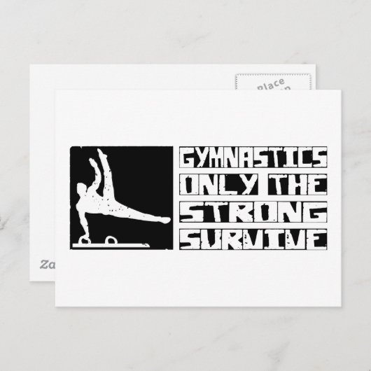 Gymnastik überleben postkarte (Vorne/Hinten)