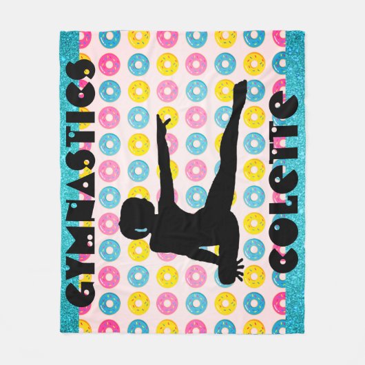 Gymnastik und Donuts Fleecedecke (Vorderseite)
