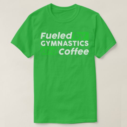 Gymnastik und Kaffee fördern T-Shirt (Design vorne)