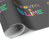 Gymnastik und schlankes, liebendes Kid Tumbling At Geschenkpapier (Rolleneckpunkt)