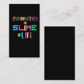 Gymnastik und Slime Love Kid Gymnast Athlet Visitenkarte (Vorne/Hinten)