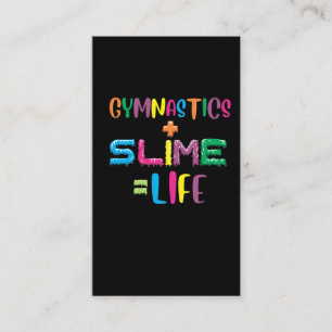Gymnastik und Slime Love Kid Gymnast Athlet Visitenkarte