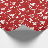 Gymnastik und Weihnachtsbäume Geschenkpapier (Ecke)