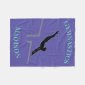 Gymnastik Uneven Bars Custom Girls Fleece Blankon (Vorderseite (Horizontal))