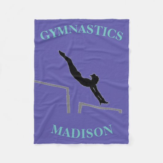 Gymnastik Uneven Bars Custom Girls Fleece Blankon (Vorderseite)