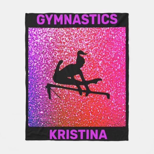 Gymnastik Uneven Bars Fleece Blankon (Vorderseite)