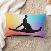 Gymnastik Uneven Bars Rainbow Stars Personalisiert Lendenkissen (Decke)