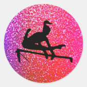 Gymnastik Uneven Bars Sparkle Stickers (Vorderseite)
