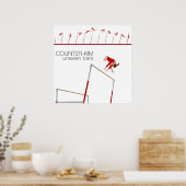 Gymnastik - ungleiche Bar Fertigkeit Poster (Küche)