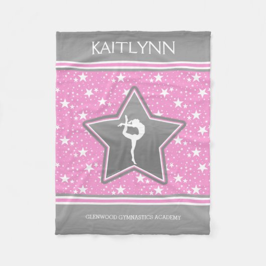 Gymnastik unter den Sternen im Rosa mit IHREM Fleecedecke (Vorderseite)